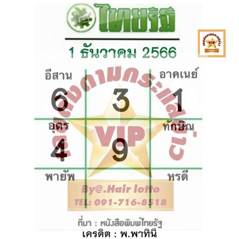 หวยไทยรัฐ 1 12 66 เดลินิวส์